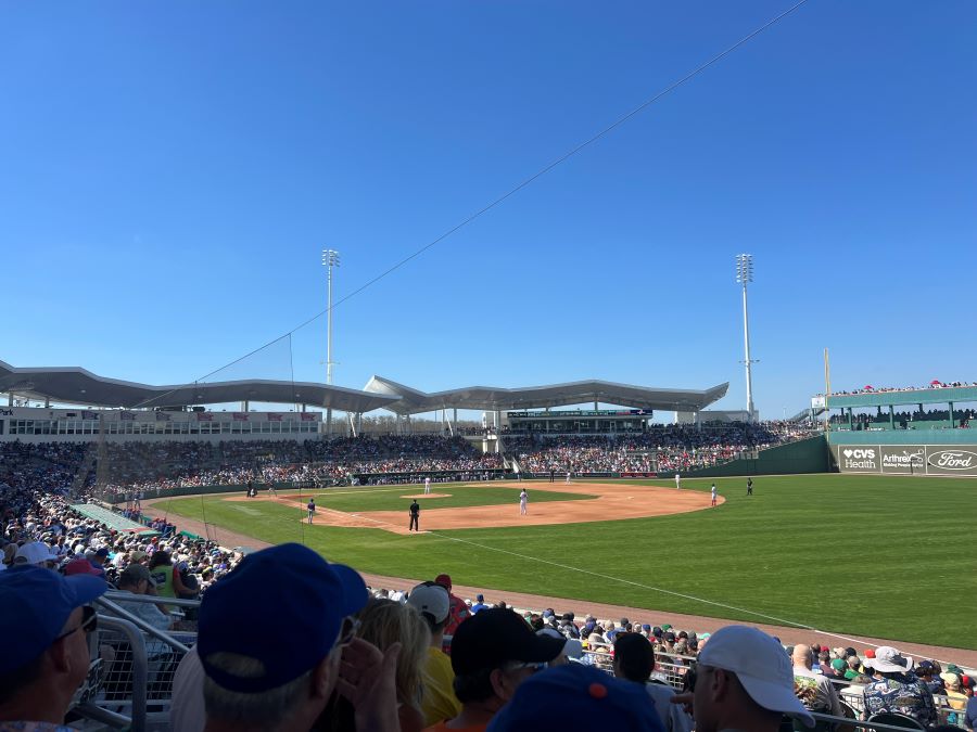 a wide shot of Fenway South base ball park from right field for SWFL Weekend Fun