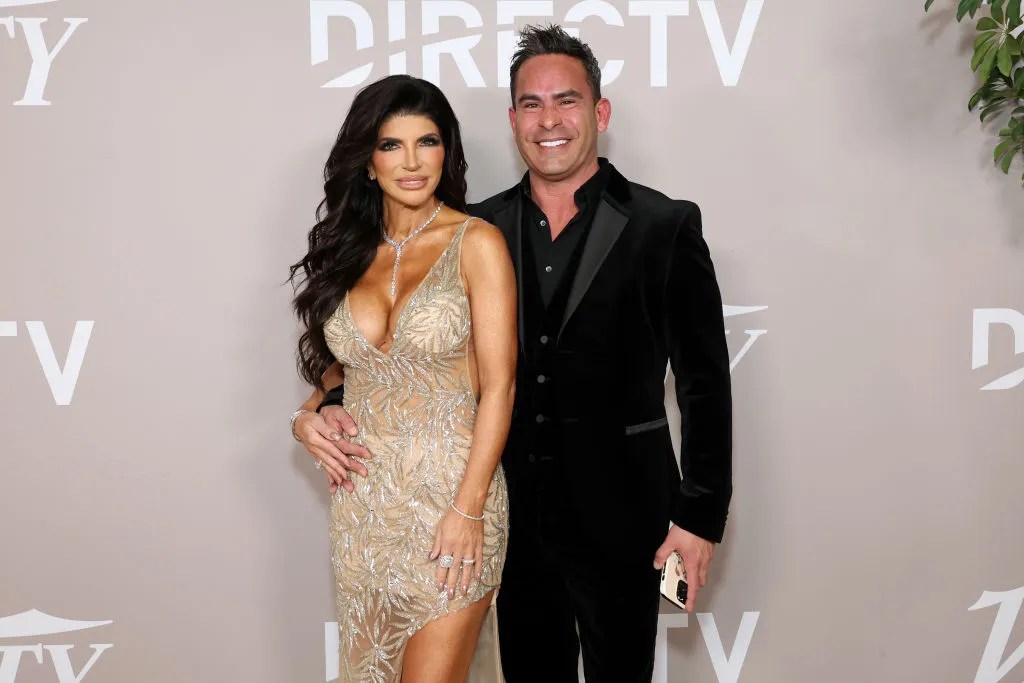 Teresa Giudice (L) and Louie Ruelas attend 2023 Variety's Women Of Reality TV at Spago on November 29, 2023 in Beverly Hills, California
