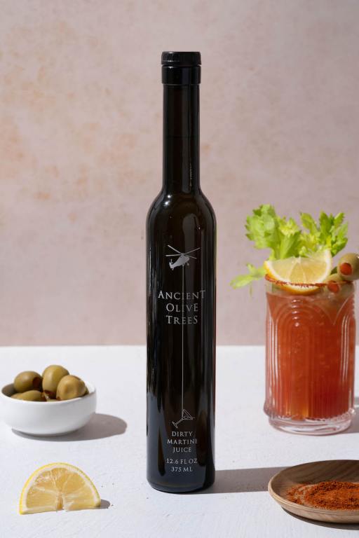 Bottle of Ancient Olive Trees and a Bloddy Mary